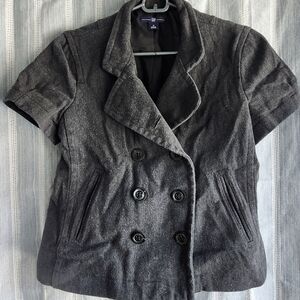 GAP Women's Charcoal Double-Breasted Pea Coat